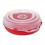 Homz Holiday Wreath Plastic Storage Box with Clear Lid (up to 24-Inch Diameter), Red (3-Pack) | Amazon (US)
