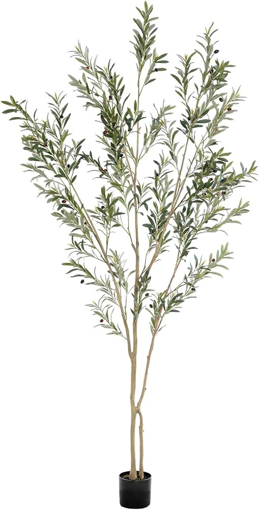 Realead Tall Faux Olive Tree 8ft - Fake Potted Olive Trees Artificial Indoor - Large Artificial O... | Amazon (US)