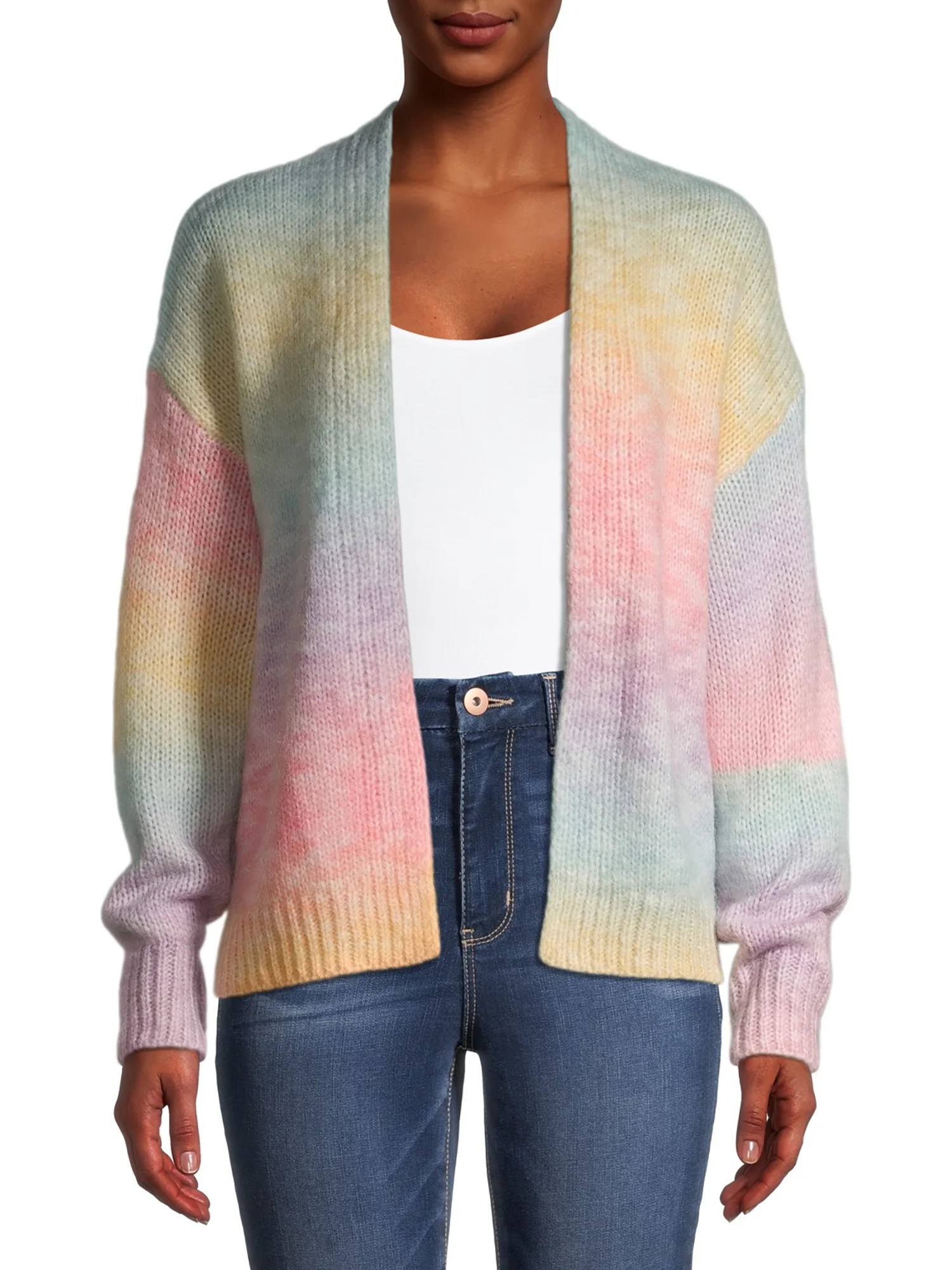 Dreamers by Debut Women's Rainbow Marled Cardigan Sweater | Walmart (US)