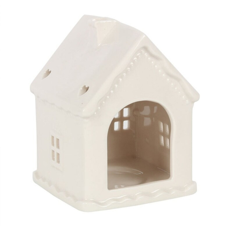 White Gingerbread House Tealight Holder | Etsy (UK)