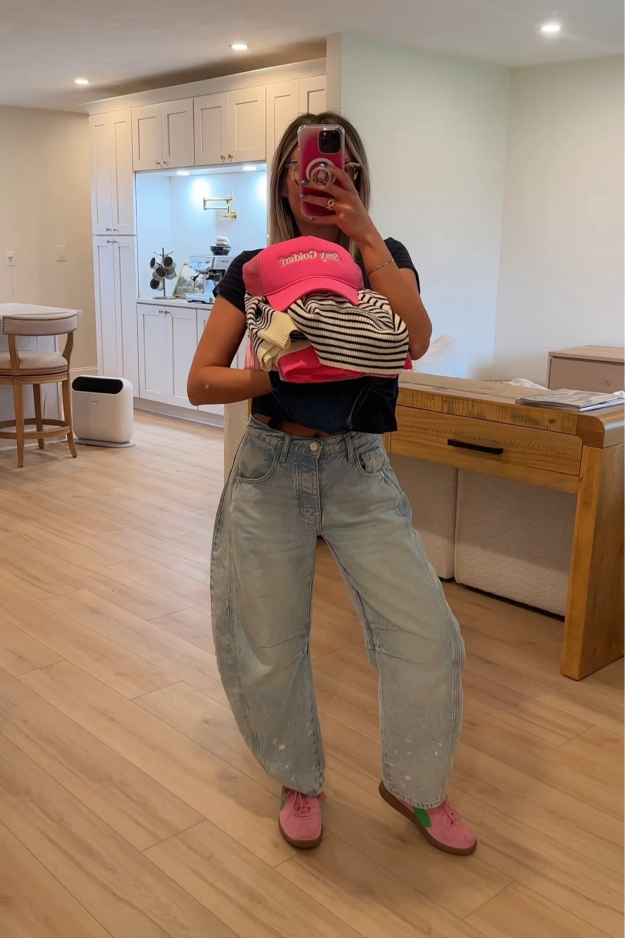 Top is brandy melville and I can’t link. Jeans are size 24 which is true to size for me! 

#LTKFindsUnder50 #LTKFindsUnder100 #LTKStyleTip