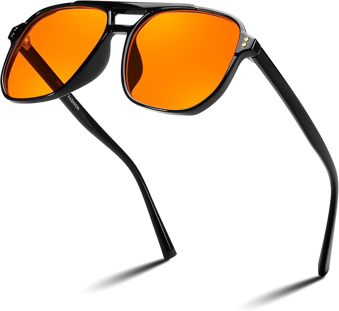 FEISEDY Amber Blue Light Glasses for Computer Gaming Anti Eyestrain Sleep Glasses G2835 | Amazon (US)