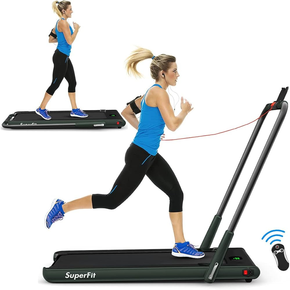 Goplus 2 in 1 Folding Treadmill, 2.25HP Under Desk Electric Superfit Treadmill, Installation-Free... | Amazon (US)