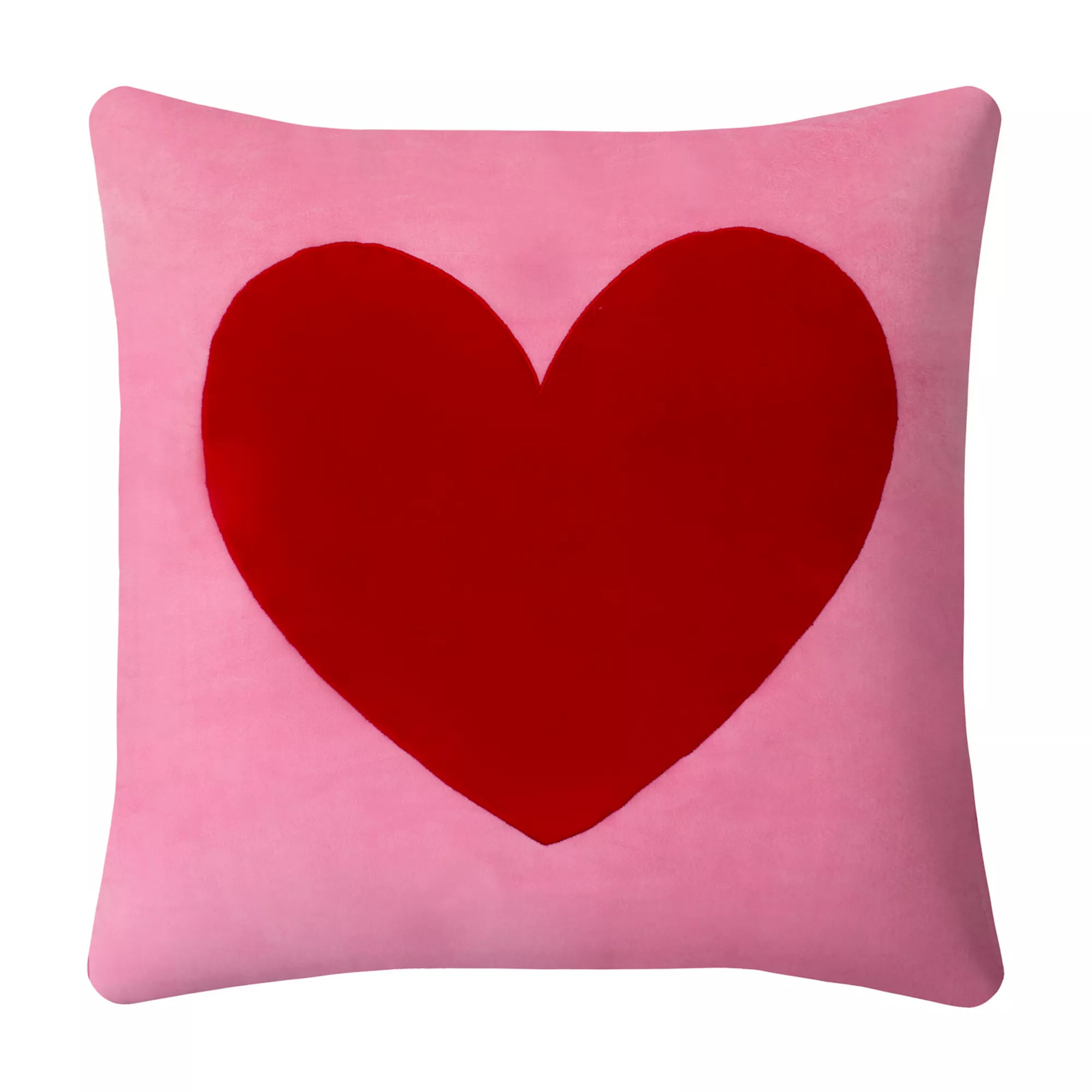 Celebrate Together™ Valentine's Day Pink Heart Velvet Throw Pillow | Kohl's