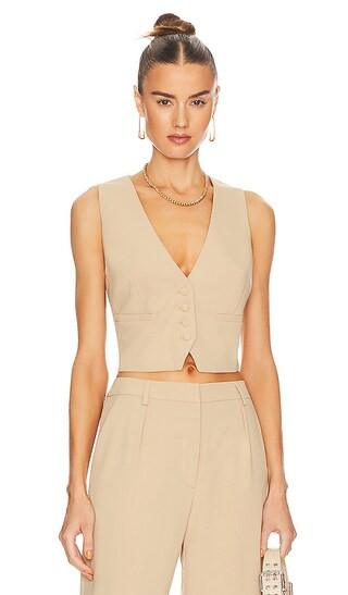 Callista Vest in Beige | Revolve Clothing (Global)