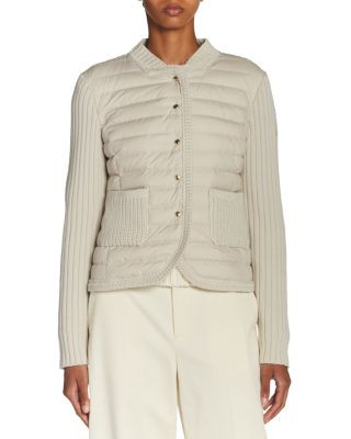 Mixed Media Leather Cardigan | Bloomingdale's (US)