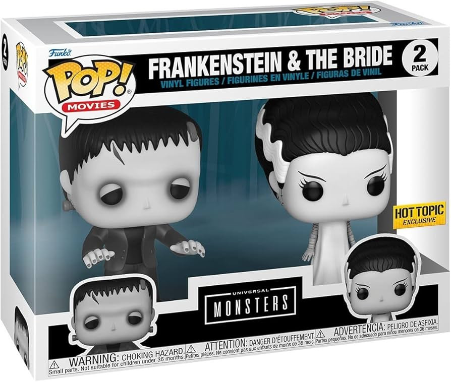 Funko POP! Universal Monsters - Frankenstein & The Bride 2-Pack Special Edition Exclusive | Amazon (US)