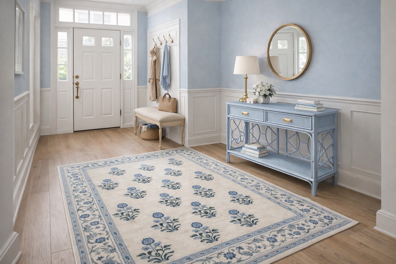 Entryway goals, truly 🩵
The blue console, round mirror, and floral runner create such a welcoming first impression — timeless, fresh, and beautifully pulled together!

✨ Tap to explore these finds

blue entryway • foyer decor • console table styling • traditional entryway • Wayfair home • block print • grandmillennial decor • home decor budget friendly 

#LTKSaleAlert #LTKHome #LTKSeasonal