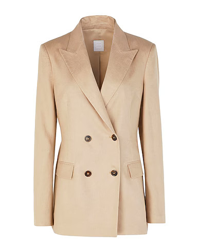 LINEN DOUBLE-BREASTED FITTED BLAZER | YOOX (US)