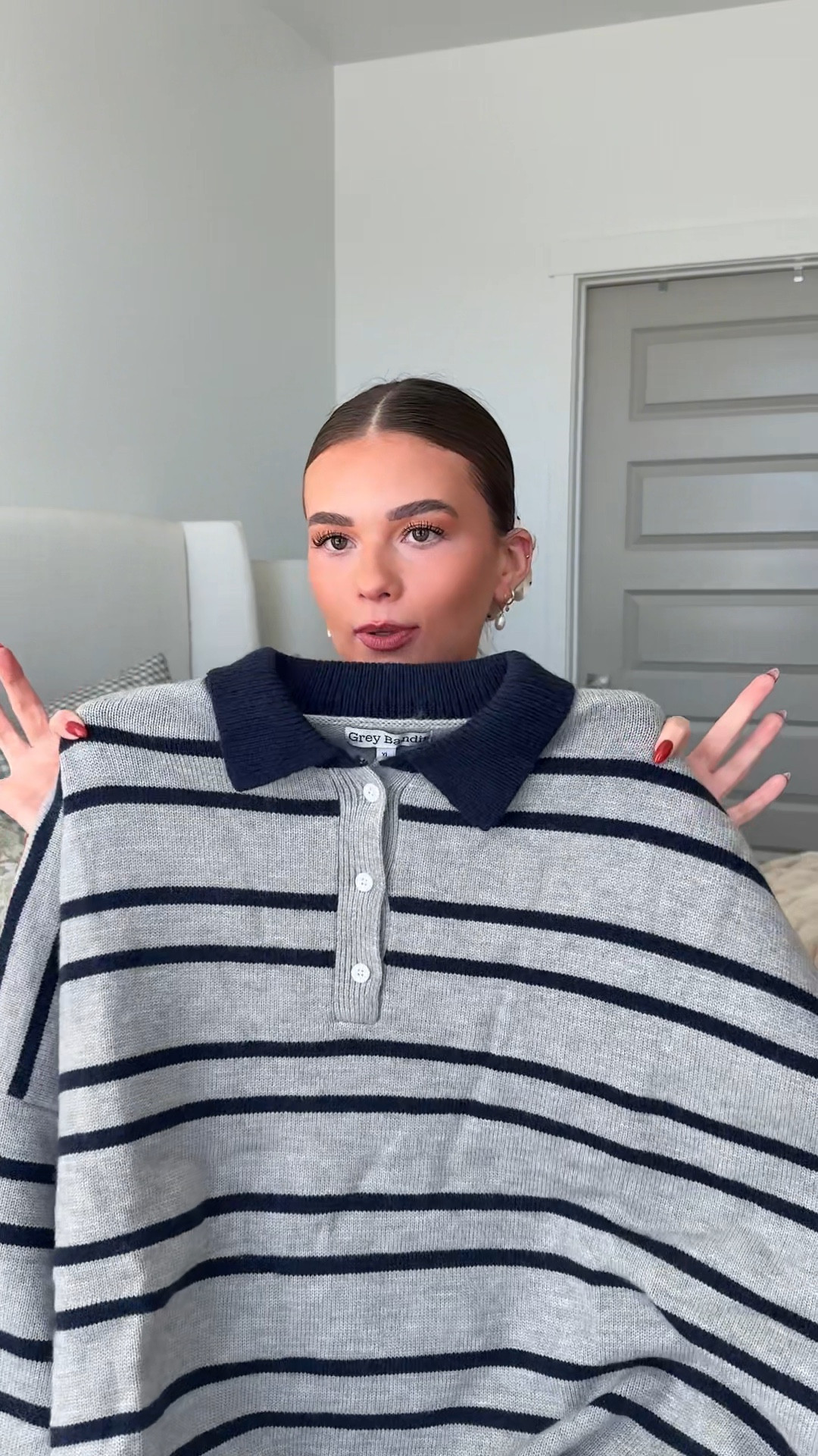 Sweater haul! Striped sweater, cable knit sweater, collared sweater, snowflake sweater, brown sweater, brown cardigan 