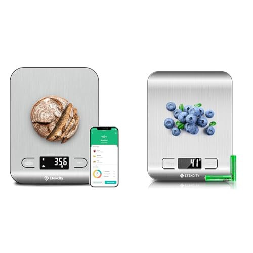 Etekcity Food Kitchen Scales, Large 304 Stainless Steel Nutrition Scale with Bluetooth App and Medium Digital Grams Ounces Scale for Baking Cooking | Amazon (US)