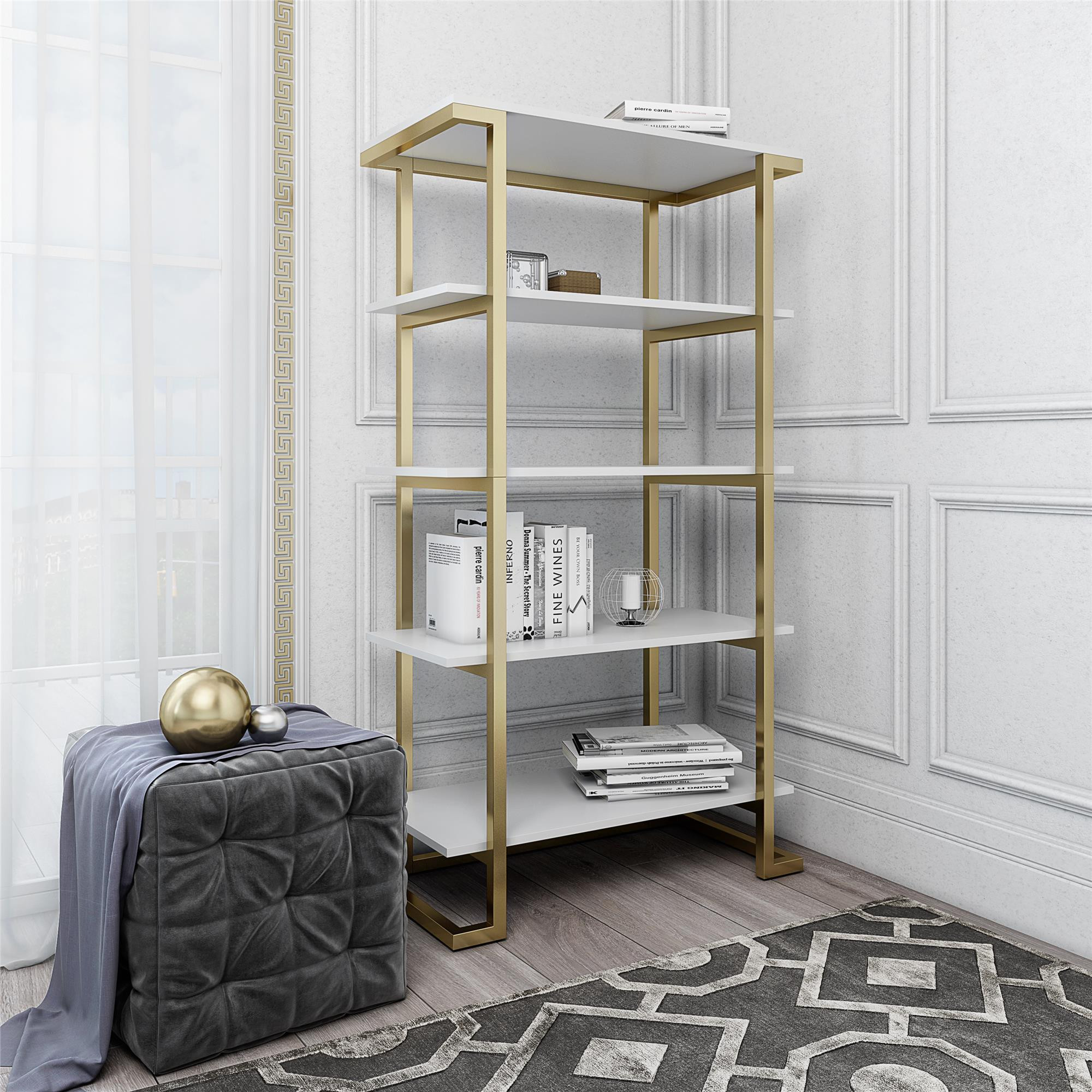 Camila 5 Shelf Bookcase, White | Walmart (US)