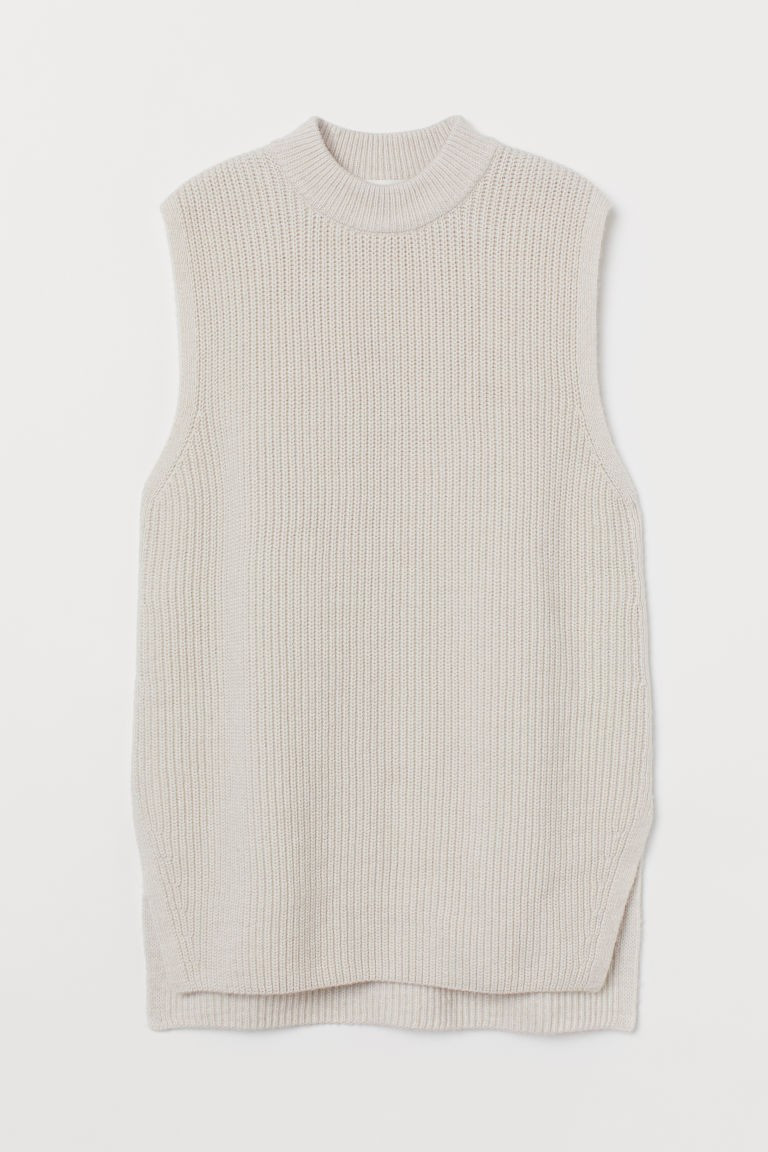 H & M - Rib-knit Sweater Vest - Brown | H&M (US + CA)