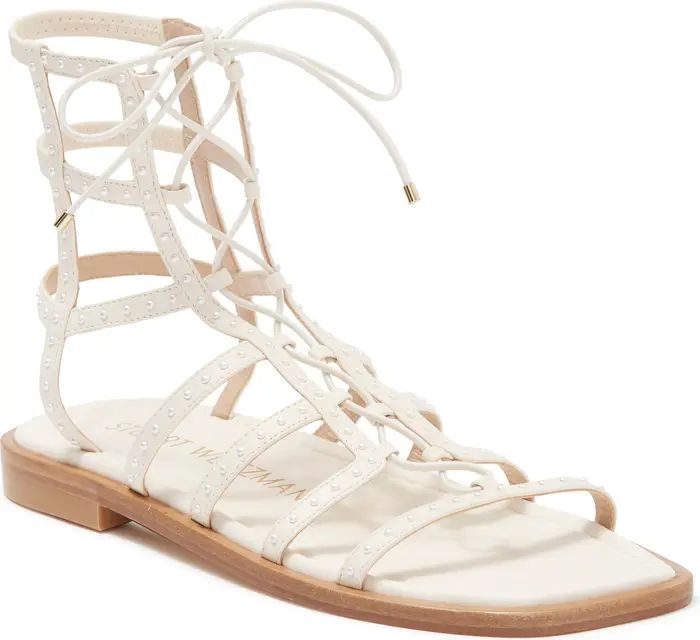 Kora Pearly Stud Lace-Up Gladiator Sandal - Multiple Widths Available (Women) | Nordstrom Rack