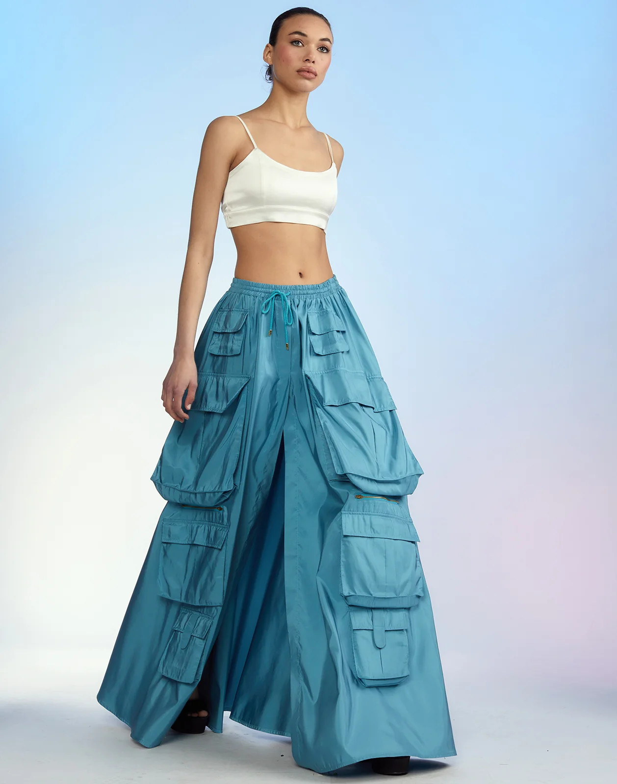 Taffeta Cargo Skirt | Cynthia Rowley