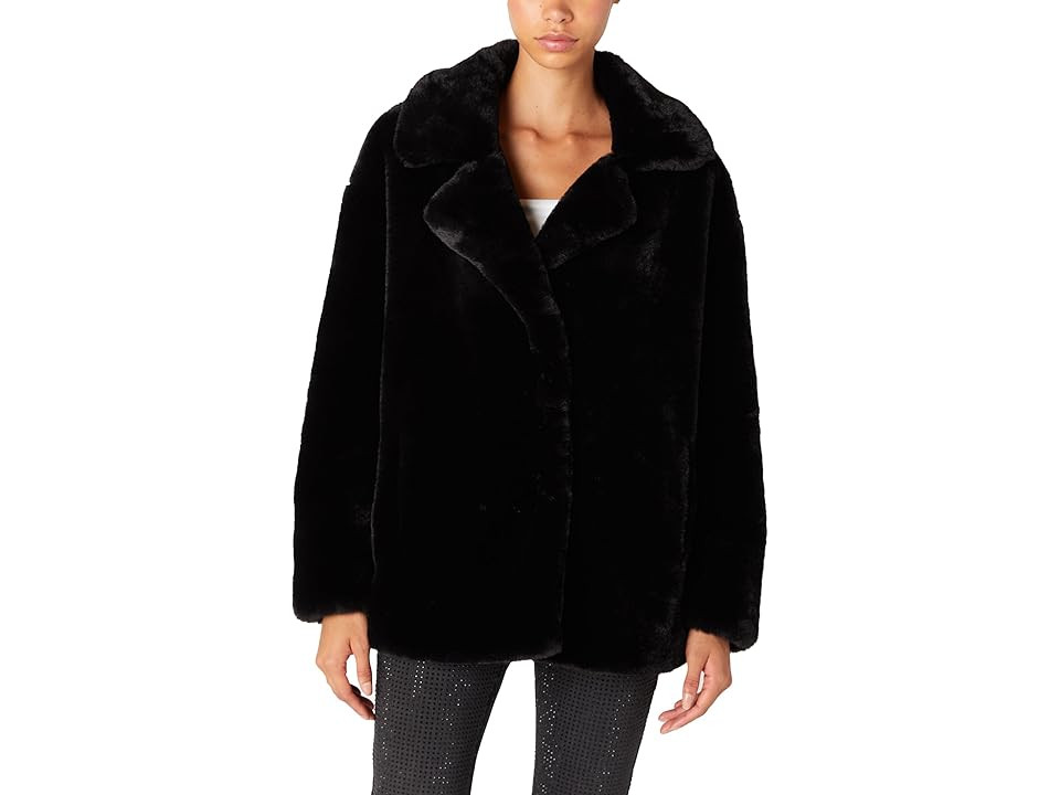Blank NYC Faux Fur Coat Women's Vest Black : LG, Faux Fur/Polyester | Zappos