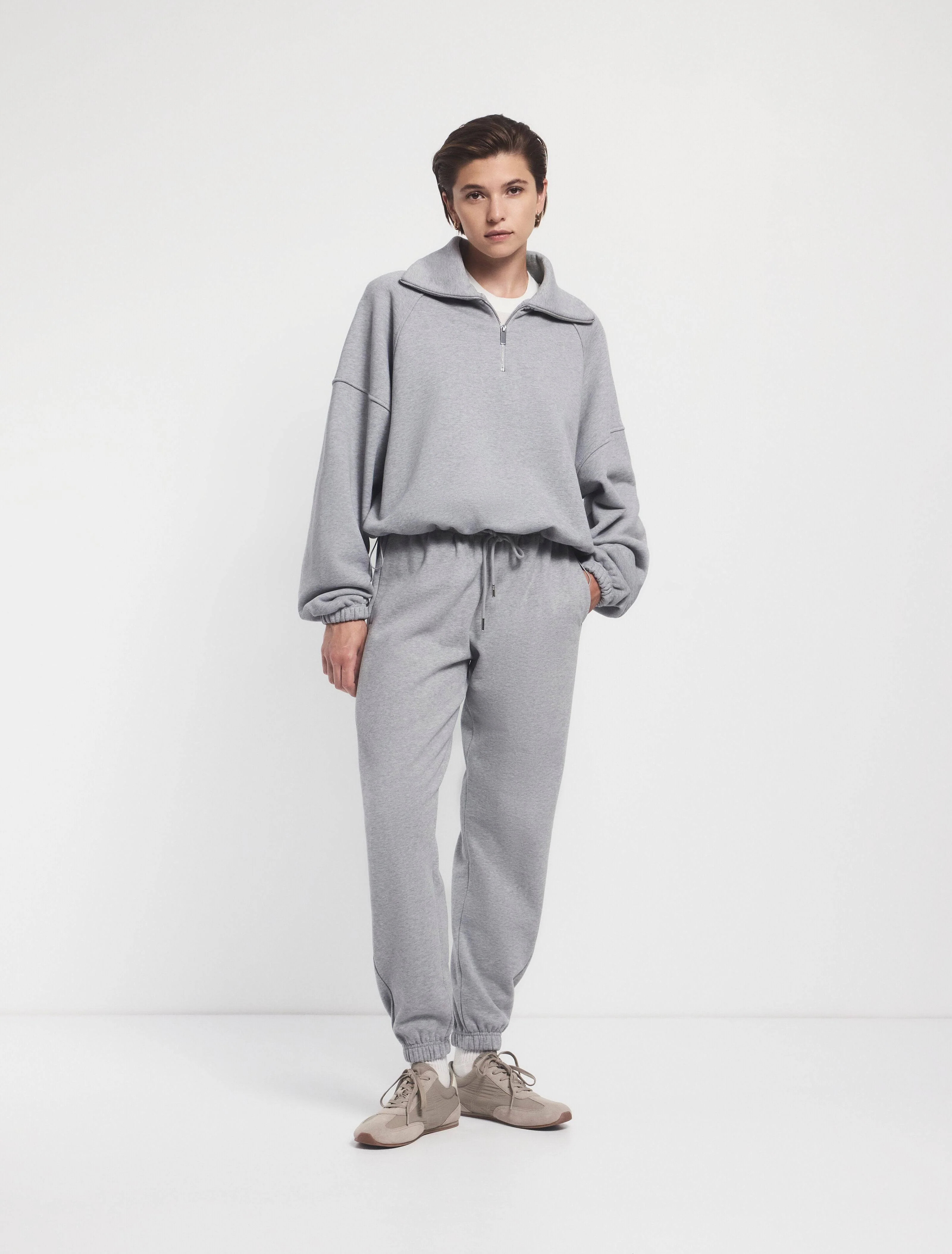 Classic Sweatpant in Grey Marl | NinetyPercent