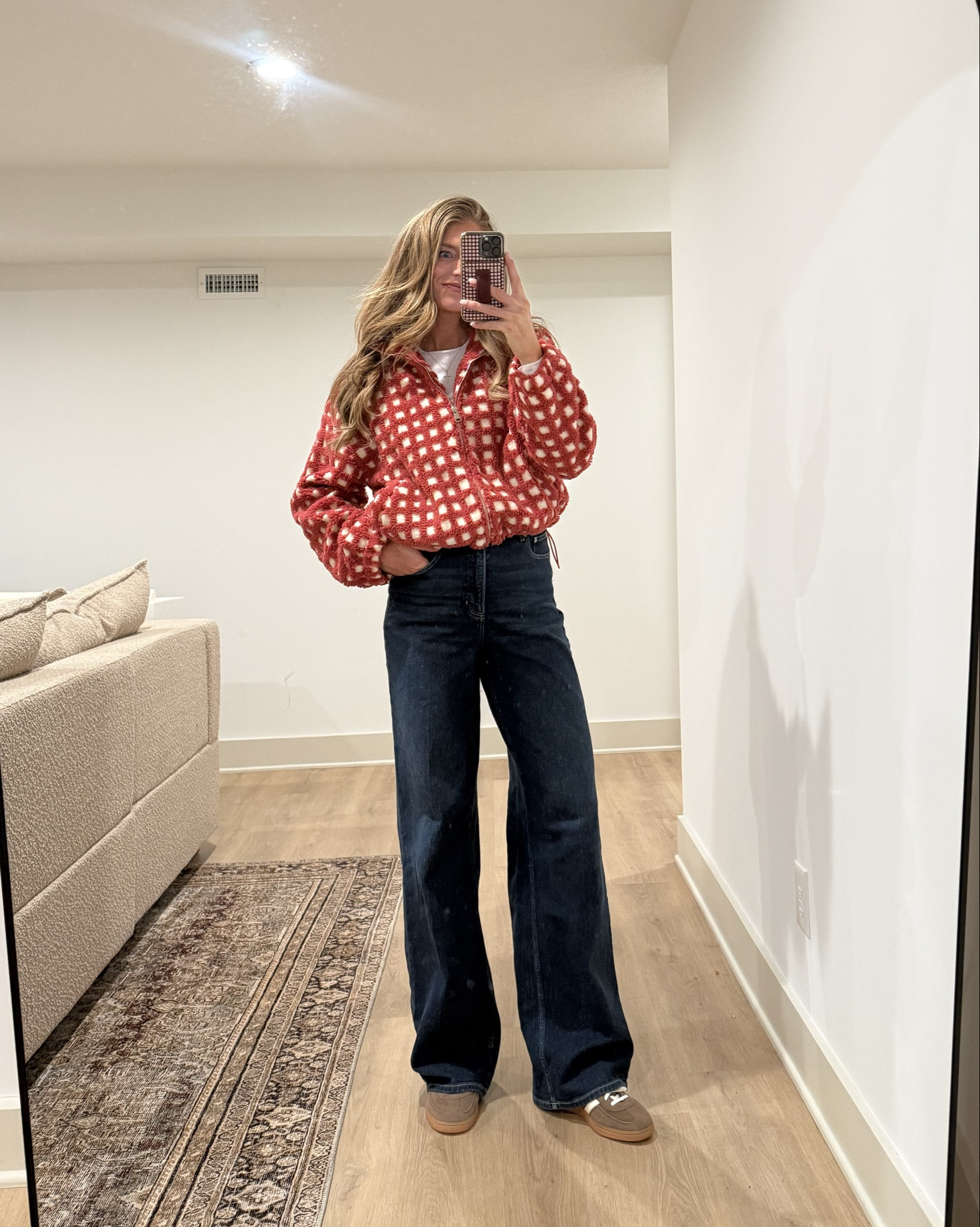 Date night outift to watch the IU game! 
Jacket runs tts. The bottom half has adjustable strings to cinch at the waist

I’m usually a small tall in the jeans but wearing size medium tall. They are super stretchy! Long inseam options and bump friendly for 1st and 2nd trimester and even parts of 3rd




Spanx jeans, wide leg jeans, gingham, tall girl friendly, bump friendly, pregnancy

#LTKBump #LTKootd #LTKTall