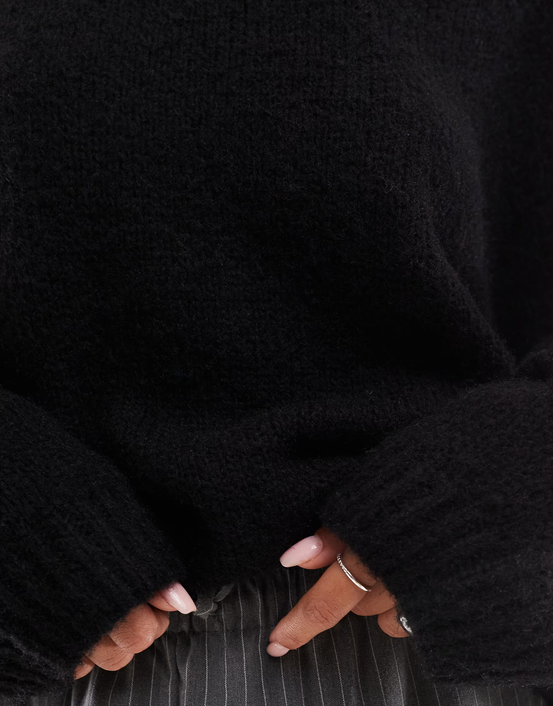 ASOS DESIGN oversized crew neck jumper in black | ASOS | ASOS (Global)