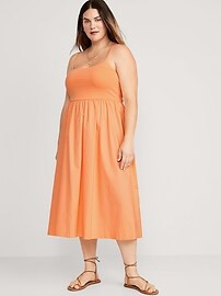 Fit & Flare Combination Midi Cami Dress for Women | Old Navy (US)
