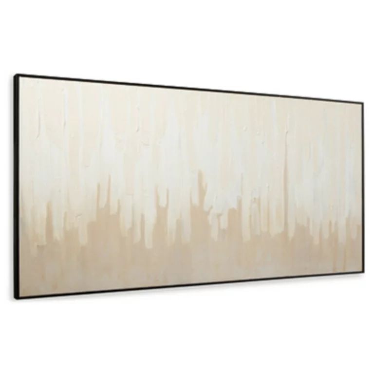 Signature Design by Ashley Jennaya Modern Abstract Framed Hand Painted Wall Art, 60 x 30, Beige | Walmart (US)