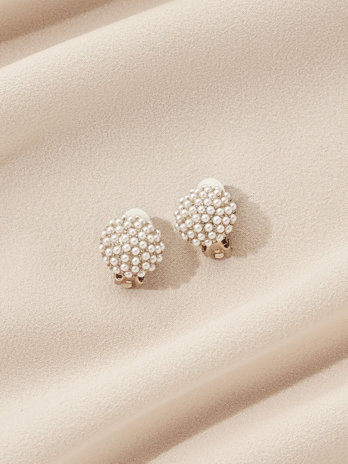 Pearl Pave Studs (Clip-Ons) | olive + piper
