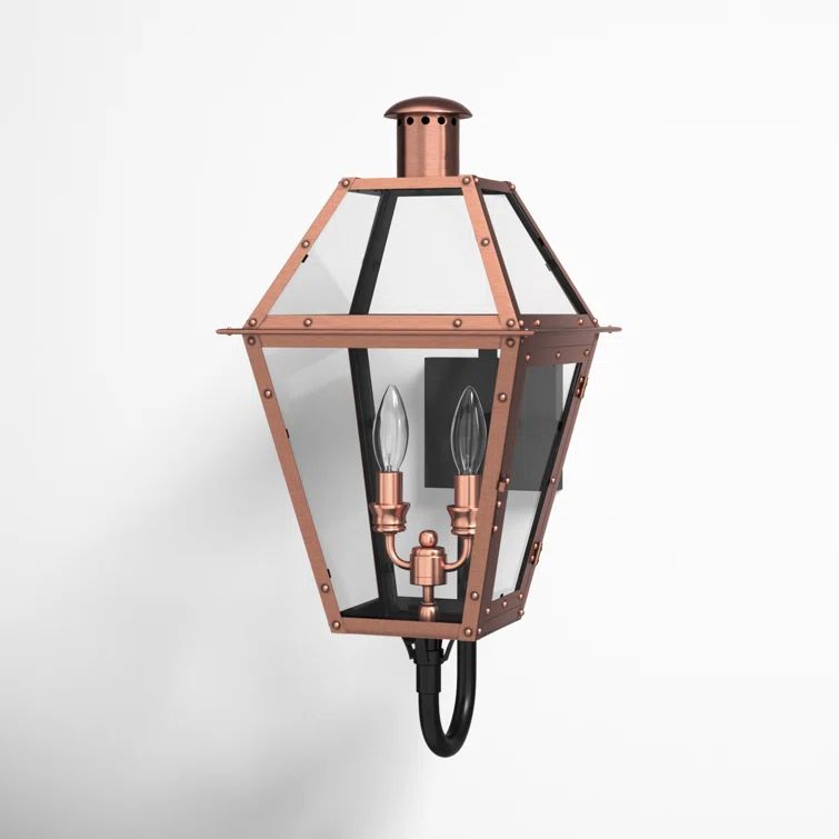 Amber Copper And Steel Wall Light | Wayfair North America
