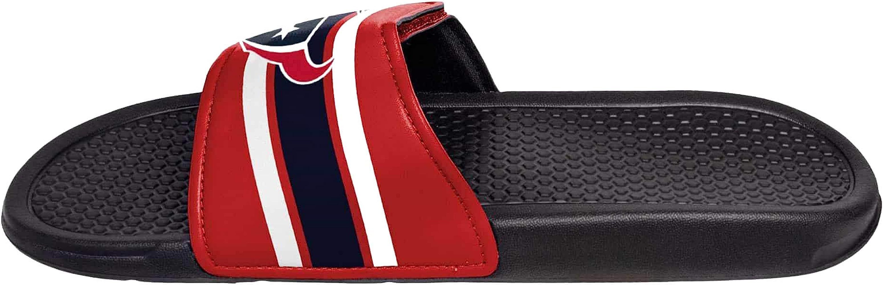 FOCO NFL Mens Cropped Big Logo Shower Sport Flip Flops Sandals Slides | Amazon (US)