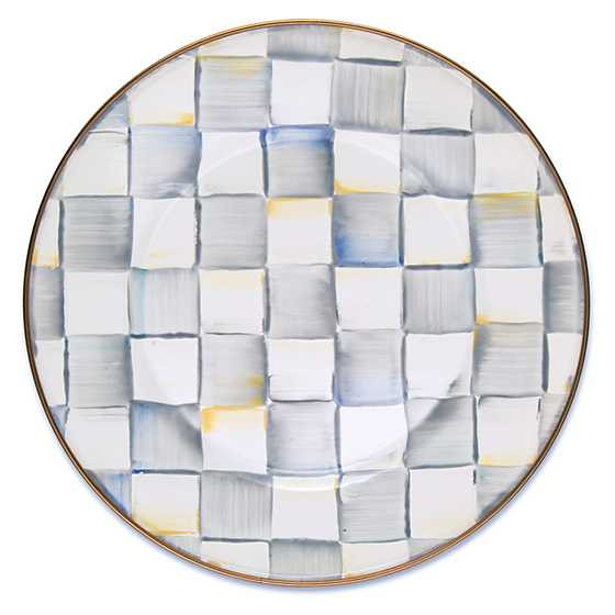 Sterling Check Enamel Dinner Plate | MacKenzie-Childs