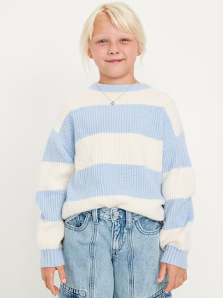 Oversized Crew-Neck Sweater for Girls | Old Navy (US)