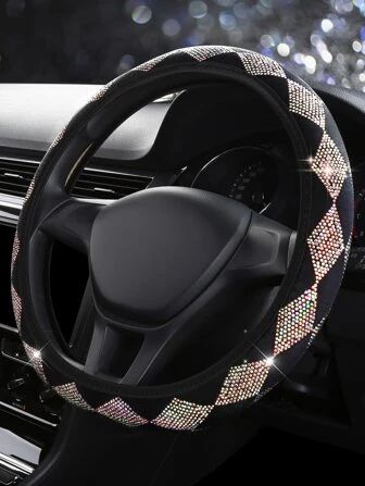 Rhinestone Decor Car Steering Wheel Cover | SHEIN
