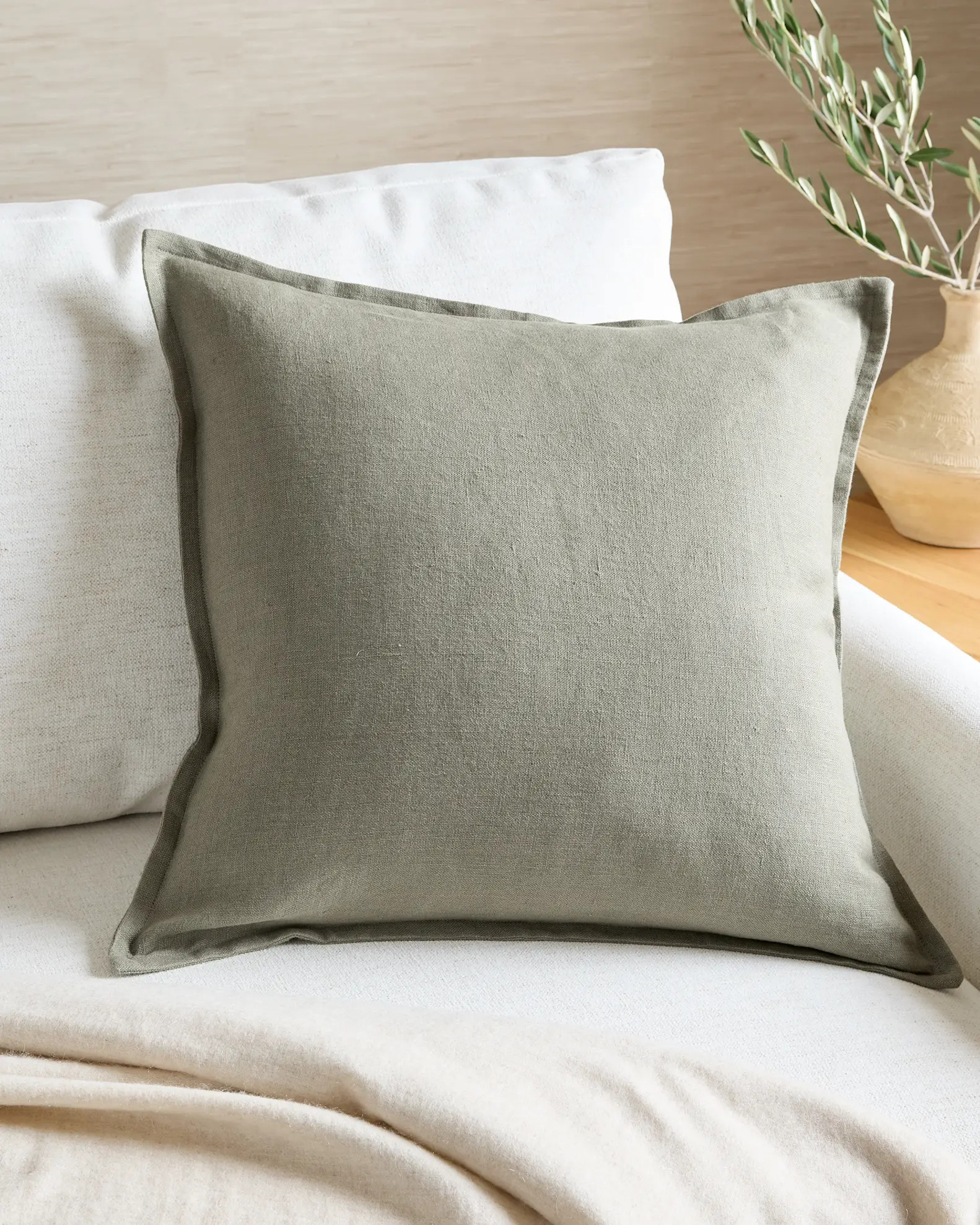 European Linen Flange Edge Pillow Cover | Quince