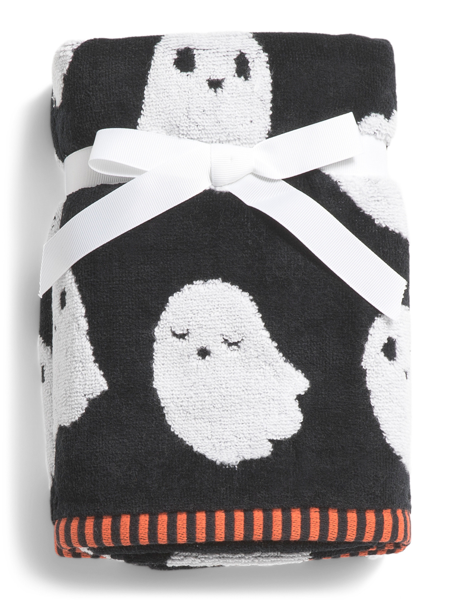 2pk Happy Ghost Jacquard Zero Twist Hand Towels | TJ Maxx