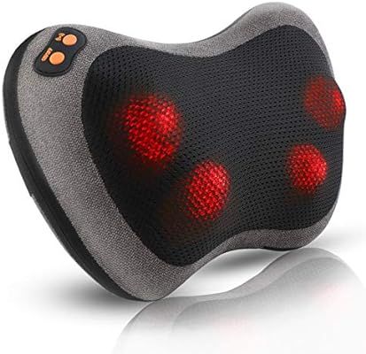 Shiatsu Neck Back Massager Kneading Massage Pillow With Heat for Back, Neck, Lower Back and Shoul... | Amazon (US)