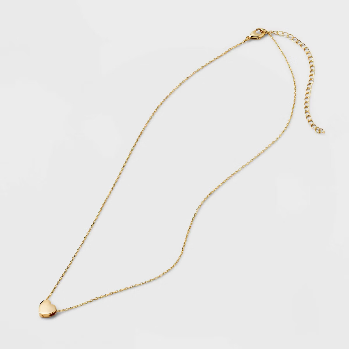 Valentine's Day 14K Gold Plated Heart Slider Pendant Necklace - A New Day™ Gold | Target