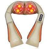 Snailax Shiatsu Neck and Shoulder Massager, Gifts for Men,Back Massager with Heat, Deep Kneading Ele | Amazon (US)