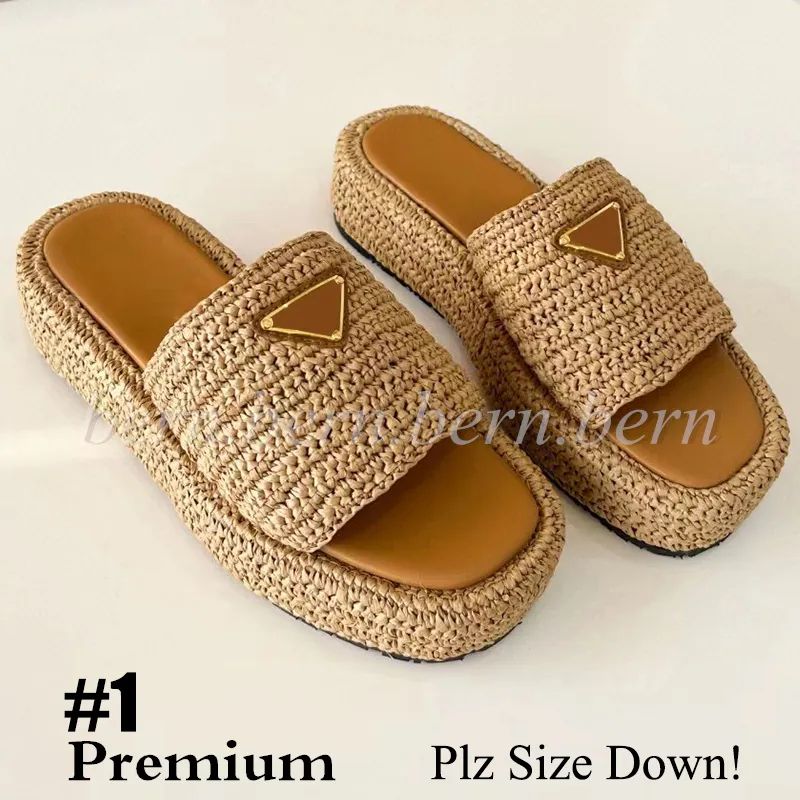 18 Options Premium Quality Fashion Women's Grass Woven Sandals Beach Slides Slippers Shoes for Wo... | DHGate