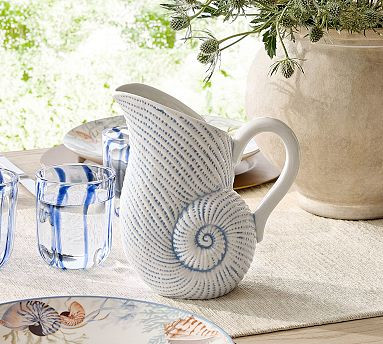 Enchanted Sea Stoneware Pitcher | Pottery Barn (US)