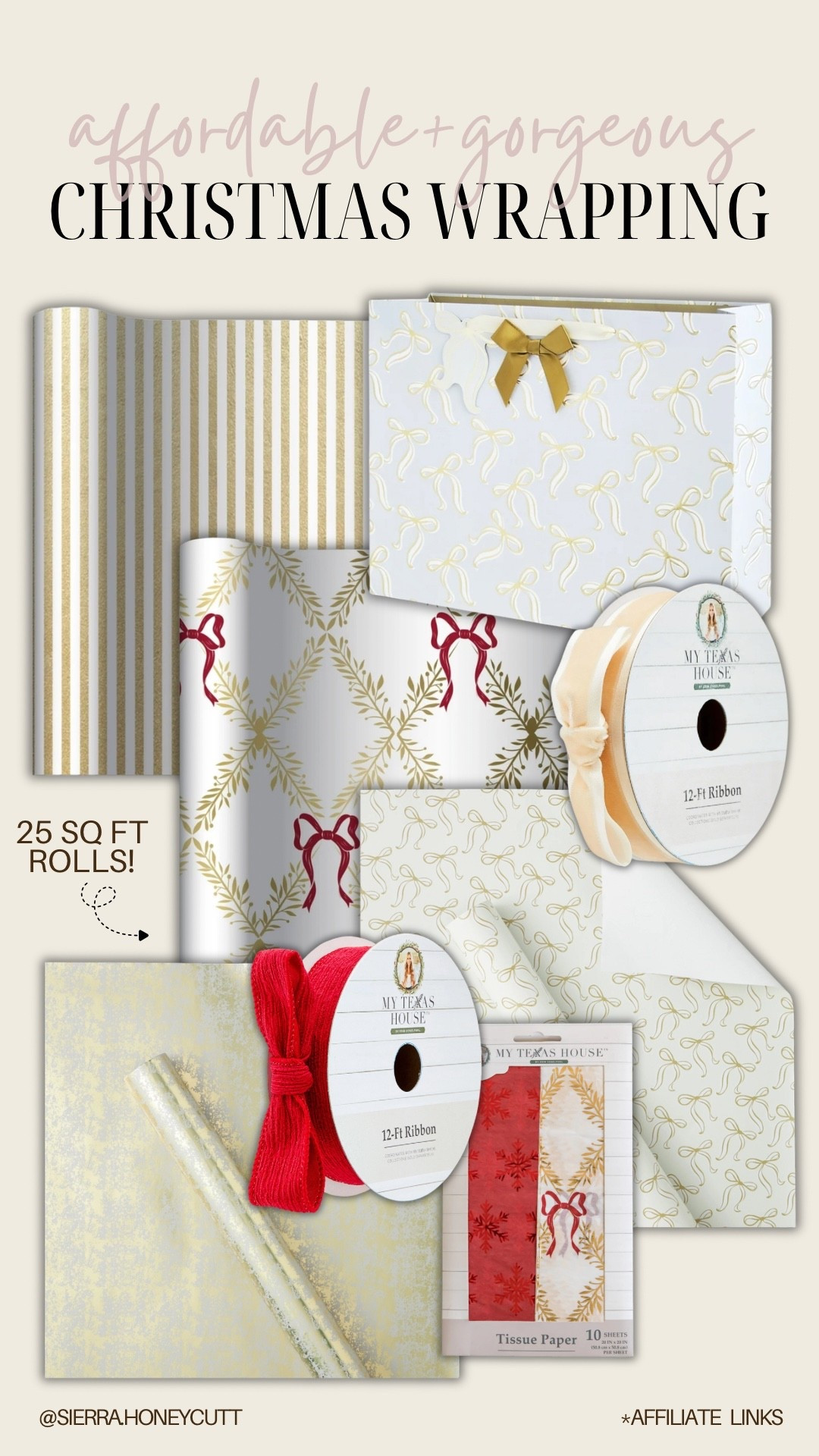Gorgeous plus affordable gift wrapping from Walmart!

Seasonal wrapping gift bags, ribbon, My, Texas house Walmart neutral bow coquette 

#LTKHoliday #LTKGiftGuide #LTKSeasonal