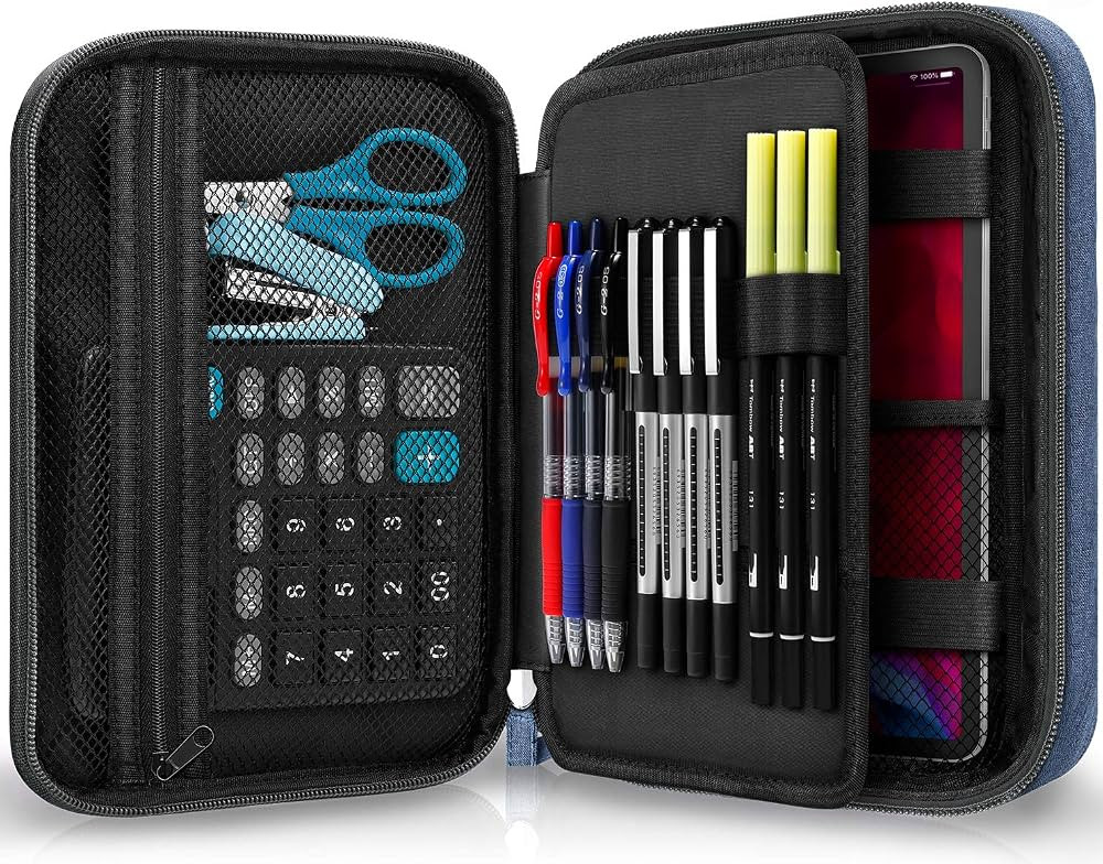 Zannaki Big Capacity Storage Pouch Marker Pen Pencil Case Simple Stationery Bag Box Art Tool & Sk... | Amazon (US)