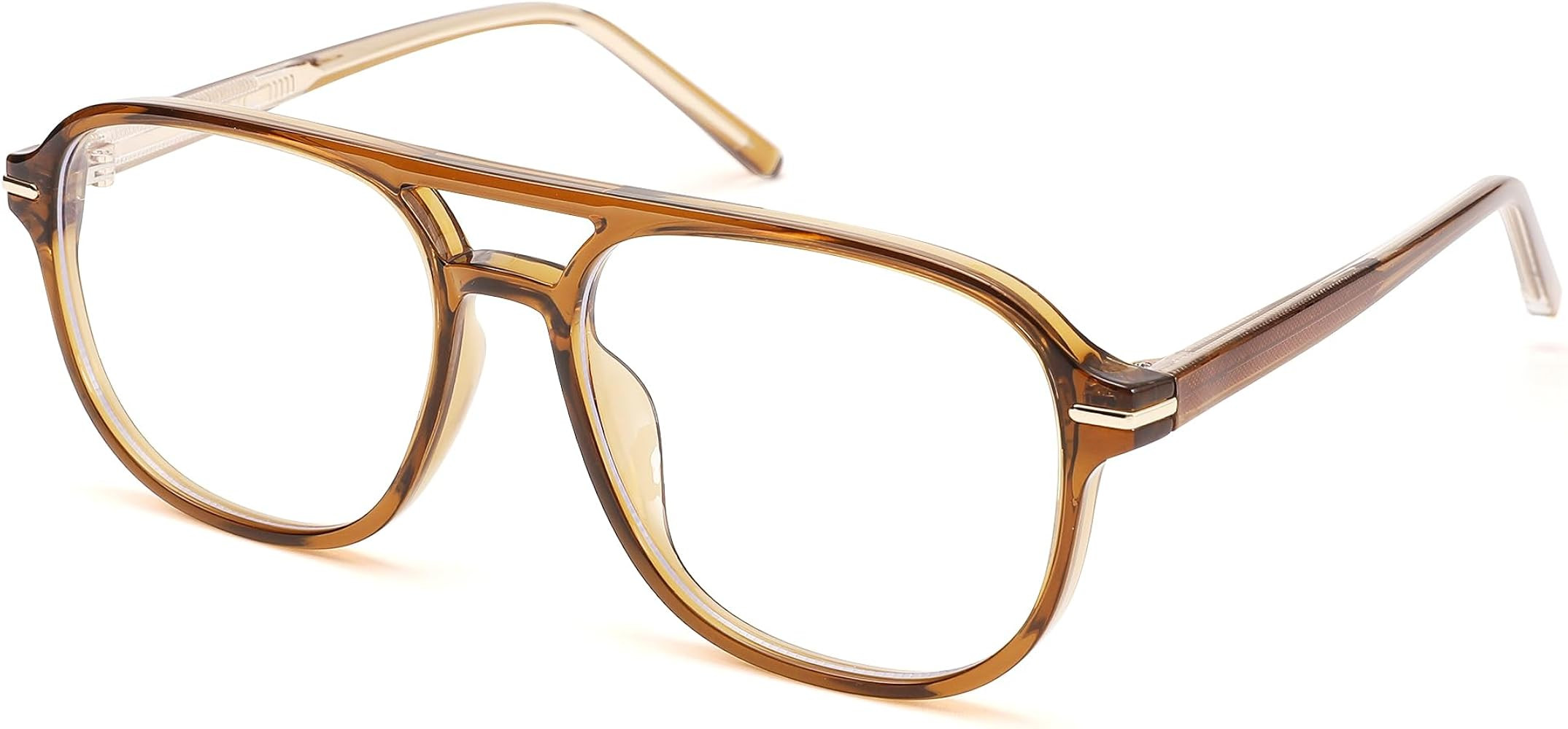 Amazon.com: Pro Acme Blue Light Blocking Glasses-Oversized Square Aviator 70s Frame Eyeglasses fo... | Amazon (US)