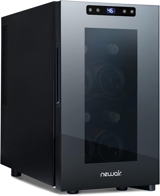 NewAir Shadow-T Series 8 Bottle Thermoelectric Wine Fridge, Countertop Wine Refrigerator, Mirrore... | Amazon (US)