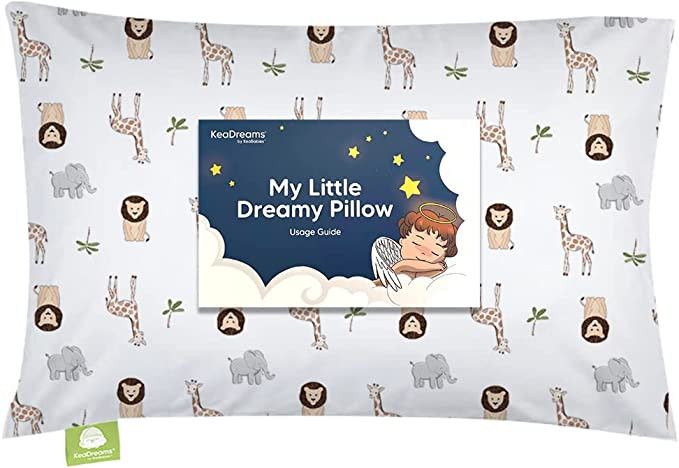 Toddler Pillow with Pillowcase - 13x18 My Little Dreamy Pillow - Organic Cotton Toddler Pillows f... | Amazon (US)