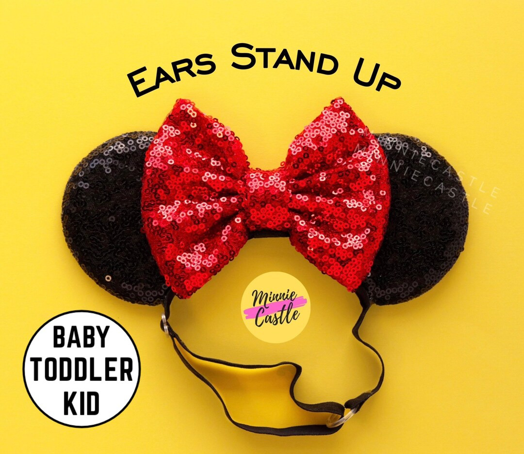 Minnie Ears Baby Toddlers Mickey Ears Mouse Ears With - Etsy | Etsy (US)