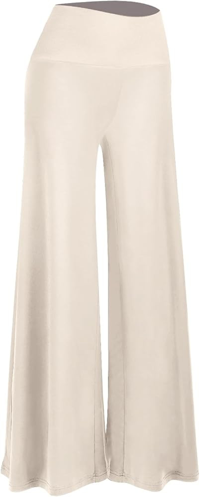Arolina Women's Stretchy Wide Leg Palazzo Lounge Pants Casual Comfy High Waist Palazzo Pants | Amazon (US)