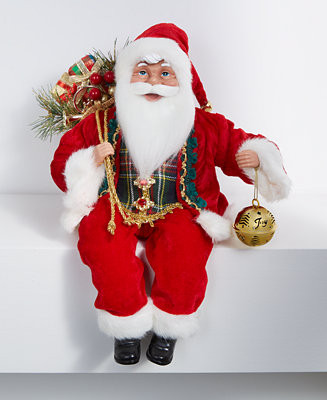 Holiday Lane Heritage Sitting Santa Decor, Macy's Exclusive  - Macy's | Macy's