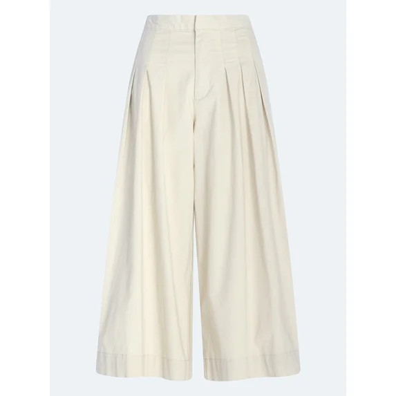Free Assembly Women's and Women's Plus High Rise Wide Leg Pleated Culotte Pants, Sizes XS-XXL | Walmart (US)