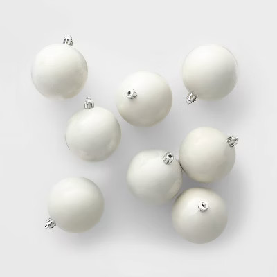 8ct Christmas Ornament Set White - Wondershop™ | Target