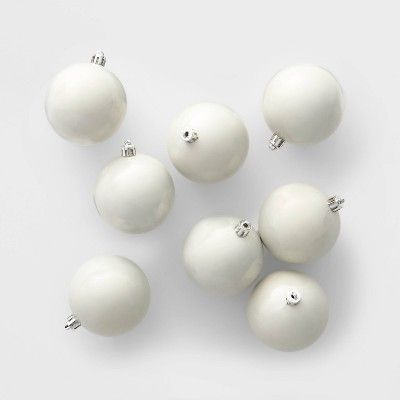8ct Christmas 70mm Ornament Set White - Wondershop™ | Target