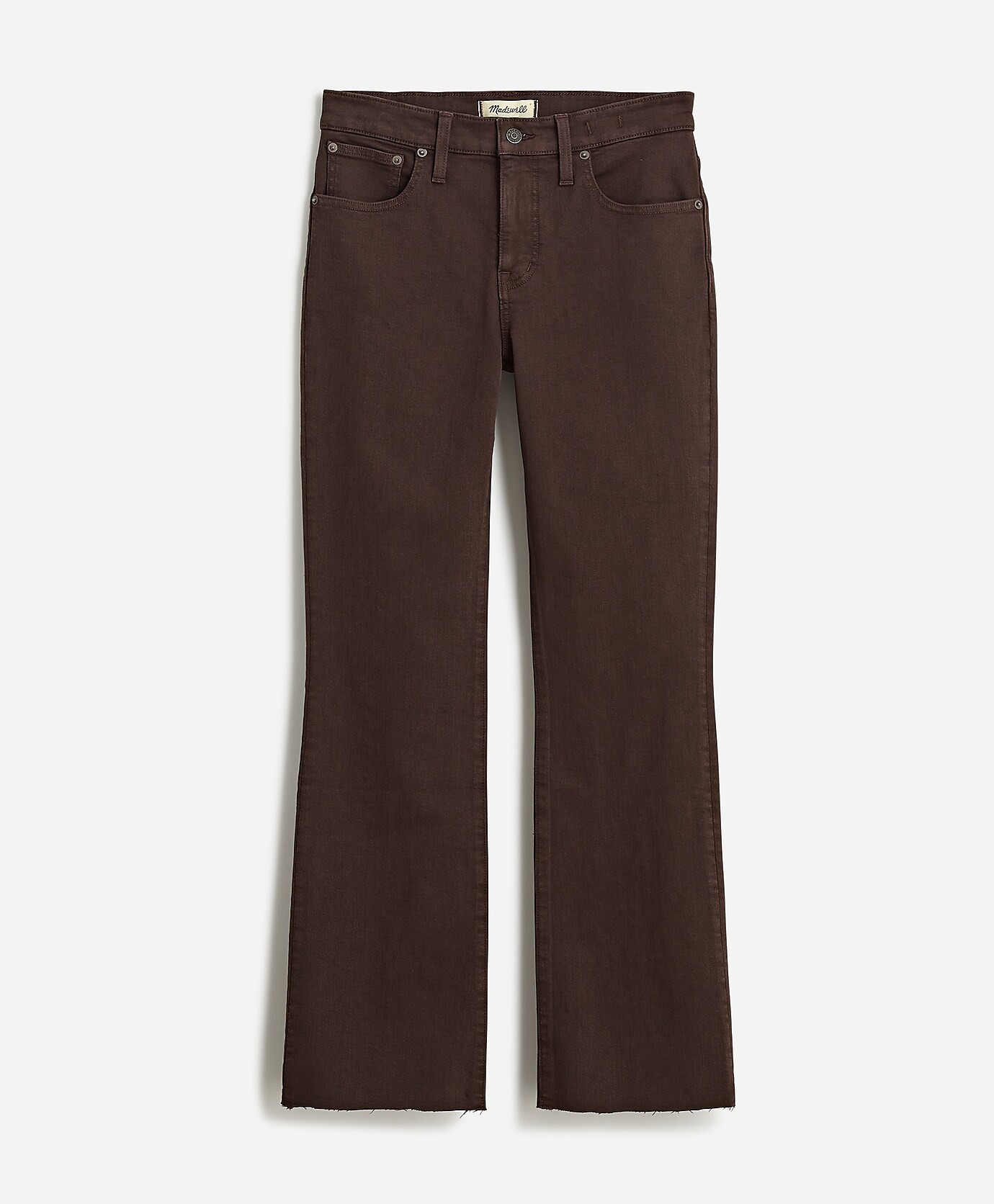 Kick Out Crop Jeans in Driftwood Brown: Raw-Hem Edition | Madewell